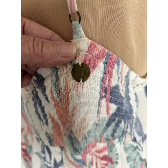 Rip Curl Sea Breeze Maxi Dress Beach Tropical Floral White Size XL - Picture 8 of 12